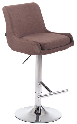 Barkruk Cleb Stof Bruin,Chroom