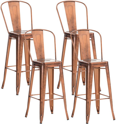 Set van 4 barkrukken Eidan kupfer,