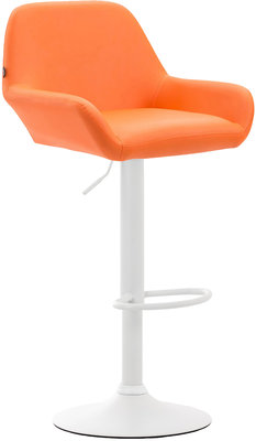 Barkruk Brigi Kunstleer Oranje,Wit