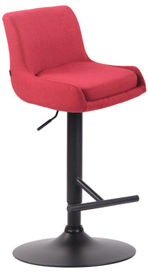 Barkruk Cleb Stof Rood,Zwart