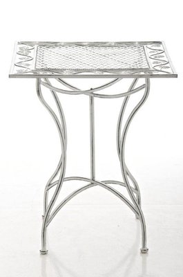 IJzeren tafel Iseni 60 x 60 cm antik Wit