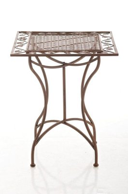 IJzeren tafel Iseni 60 x 60 cm antik Bruin