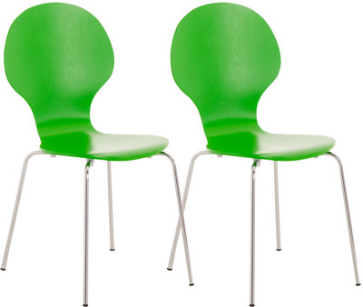 Set van 2 stapelstoelen Doegi Groen
