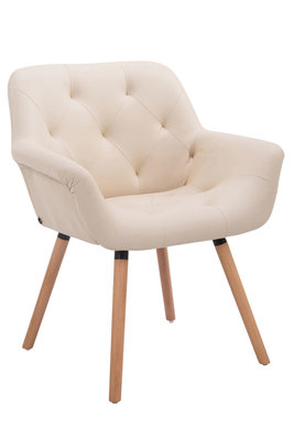 Bezoekersstoel Cissady Stof Creme,natura
