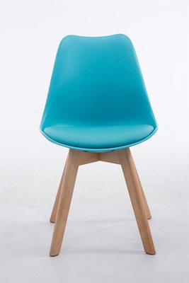Eetkamerstoel Birnii V2 Kunstleer Blauw,natura