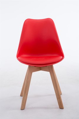 Eetkamerstoel Birnii V2 Kunstleer Rood,natura