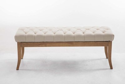 Bank Remsas Stof Creme,120 cm