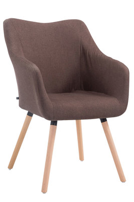 Bezoekersstoel Mccia V2 Stof Bruin,natura