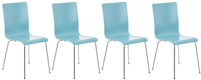 Set van 4 Pipi bezoekersstoelen Blauww