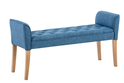 Chaise longue Claapotre, stof Blauw,antik-hell