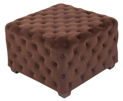 Hocker Nemis Fluweel Bruin