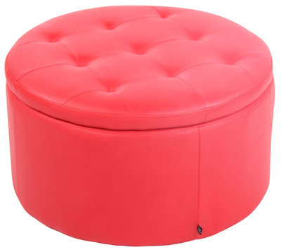 Hocker Avore Rood,Kunstleder