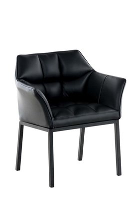 Eetkamerstoel Octavia Kunstleder Zwart,Zwart