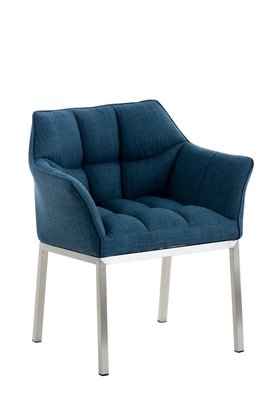Eetkamerstoel Octavia Stof Blauw,Metaal