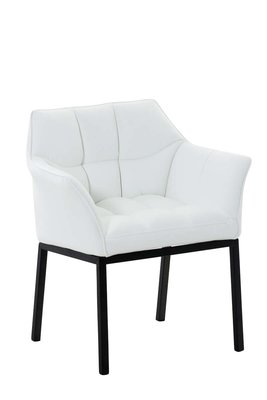 Eetkamerstoel Octavia Kunstleder Wit,Zwart