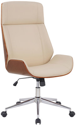 Bureaustoel Veral walnuss/Creme