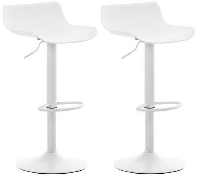 Set van 2 barkrukken Oviera Wit
