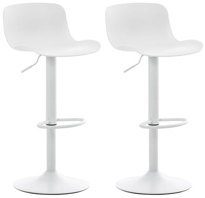 Set van 2 barkrukken Ilmidi Kunststof Wit