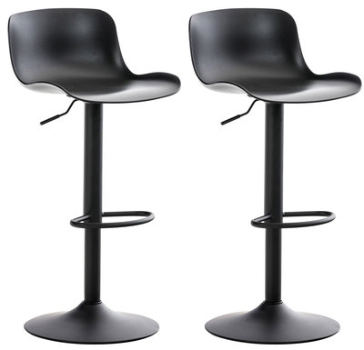 Set van 2 barkrukken Ilmidi Kunststof Zwart