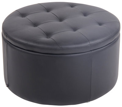 Hocker Avore Zwart,Kunstleder