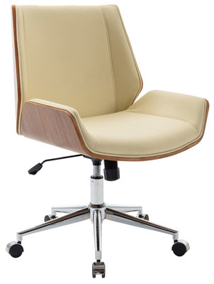 Bureaustoel Zwello walnuss/Creme