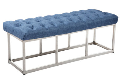 Bank Uman E stof Blauw,120 cm