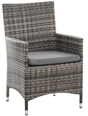 Wicker Stoel Julia Grijs-meliert,eisenGrijs
