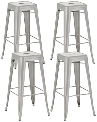 Set van 4 barkrukken Jashuo silber,