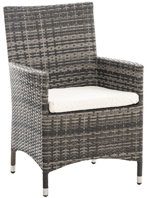 Wicker Stoel Julia Grijs-meliert,CremeWit