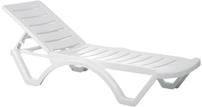 Set van 10 ligstoelen Aqua Wit