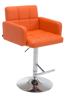 Barkruk Les Engalos Oranje,Chroom