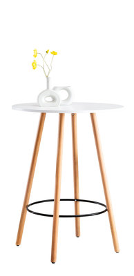 Statafel Narje rond Wit,natura (rund)