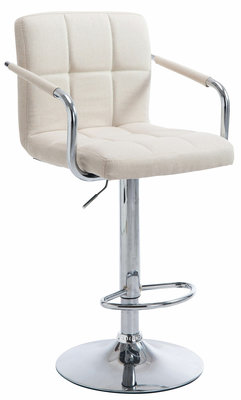 Barkruk Leca V2 Stof beige,Chroom,