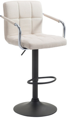 Barkruk Leca V2 Stof beige,Zwart