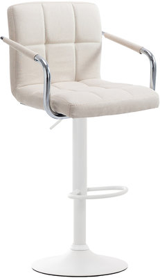 Barkruk Leca V2 Stof beige,Wit