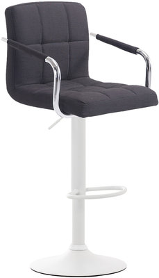 Barkruk Leca V2 Stof Zwart,Wit