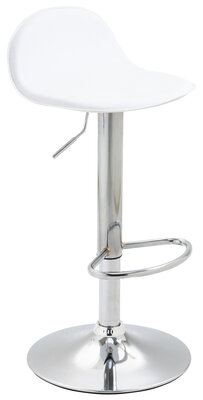 Set van 2 barkrukken Lini wit,chroom, Wit