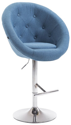 Barkruk Lindin V2 Stof Blauww,chroom