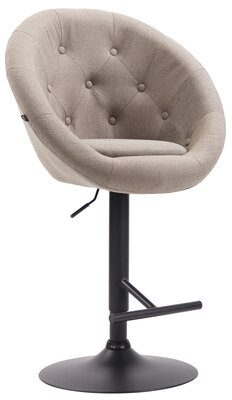 Barkruk Lindin V2 Stof Taupe,zwart