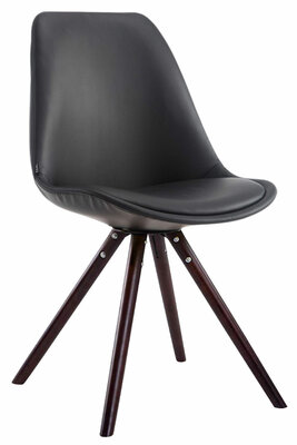 Bezoekersstoel Livil Rond cappuccino,zwart, Zwart