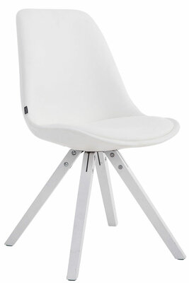 Bezoekersstoel Livil Vierkant wit,wit, Wit
