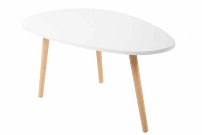 Bijzettafel Hirneng wit,120 cm, Wit