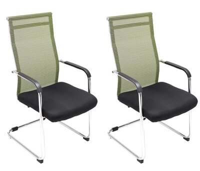 Set van 2 Eetkamerstoelen Brande groen, Groen