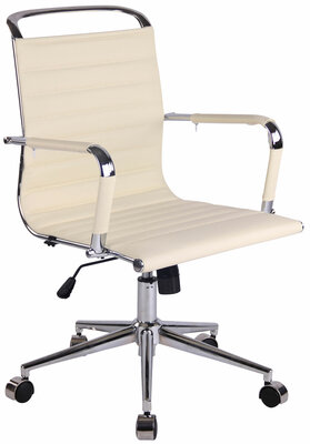 Bureaustoel Bortan Creme,Kunstleer