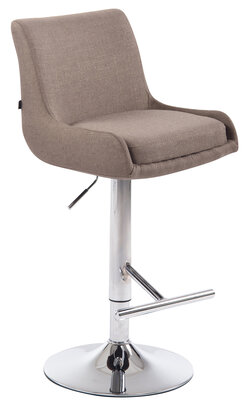 Barkruk Cleb Stof Taupe,chroom