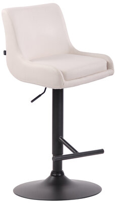 Barkruk Cleb Kunstleer wit,zwart, Wit