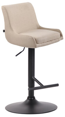 Barkruk Cleb Stof Creme,zwart