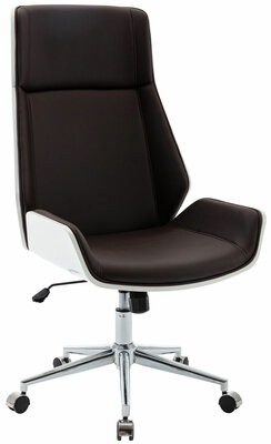Bureaustoel Brade wit/bruin, Bruin
