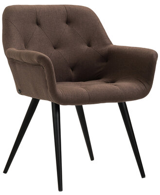 Eetkamerstoel Longfard bruin,Stof, Bruin