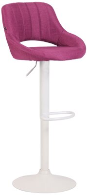 Barkruk Melit stof purper,wit, Paars